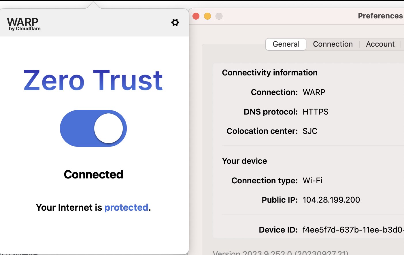Cloudflare WARP Client连接和设置
