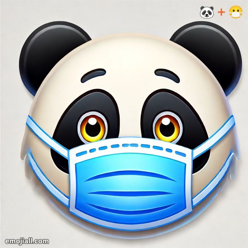 大熊猫🐼+口罩脸😷